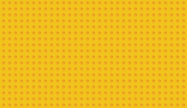 Seamless yellow background with embossed pattern resembling plastic toy bricks vector