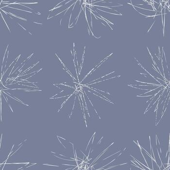 blanco Estallar sin costura modelo formando dinámica floral motivo en contra gris fondo, bueno para textil, revestimiento de paredes diseño vector