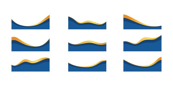 Luxury Wave Footer Element vector