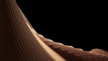 3d animatie met glad lijnen dat Actie en kromme, vormen een ingewikkeld patroon dat vult de geheel kader in de einde. video