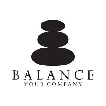 Calm Balanced Stone Formation Symbolizing Harmony Through Simple Minimal Lines vector