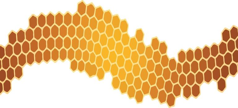 Honeycomb pattern with gradient effect vector
