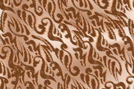 A warm brown abstract pattern with flowing organic lines forming a seamless decorative motif. vector