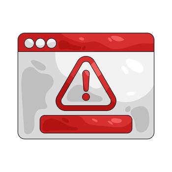 ilustración de computadora error ventana vector