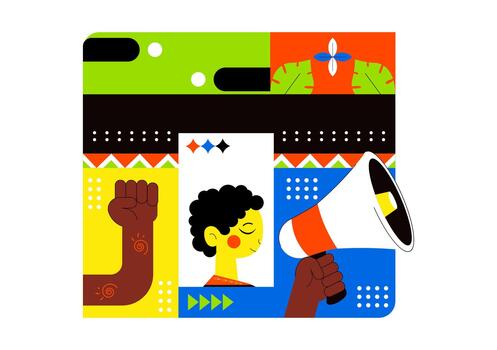 African American Legacy Month Design Emphasizing Strength, Unity, And Enduring Community Influence vector