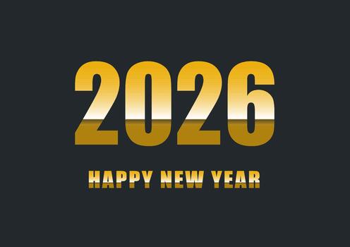 contento nuevo año 2026 con degradado texto vector