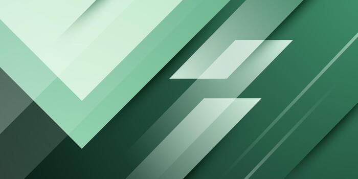 Abstract green banner background with overlap arrow pattern concept element design. Simple futuristic background style. vector