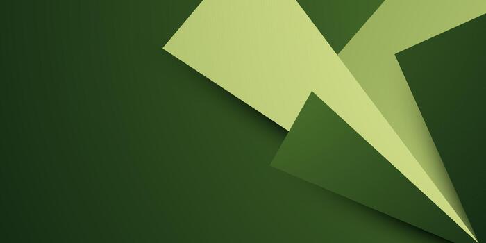 Abstract green banner overlap triangle pattern background. Simple and trendy banner papercut style design element concept background. vector