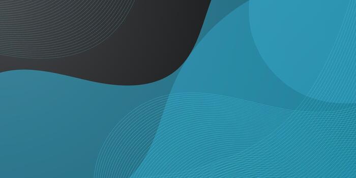 resumen azul ola formas modelo en oscuro gris color antecedentes. sencillo y de moda bandera con líneas antecedentes elemento concepto. vector