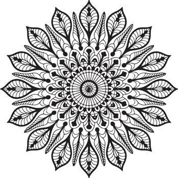 intrincado mandala diseño un detallado y decorativo circular modelo vector