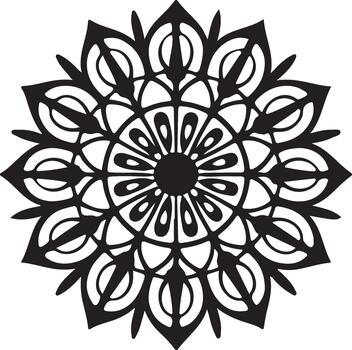 mandala design a detailed and circular pattern vector