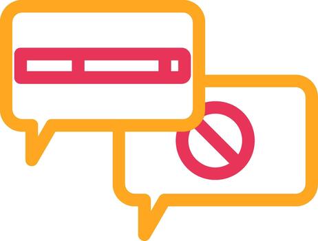 Two speech bubbles with a no and a yes sign vector