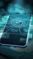 animatie van datagedreven processen binnen een smartphone kader video