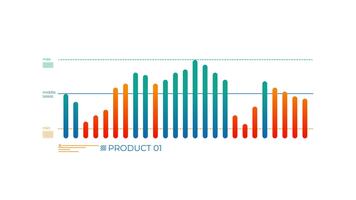 Animated element of business infographic - abstract bar chart video