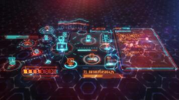 globaal netwerk Verbinden digitaal gegevens en cyberveiligheid koppel video