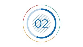 animerad infographic element - cirkulär Diagram med en siffra i de Centrum video