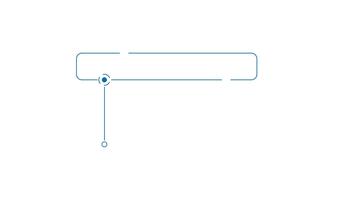 animerad element av infographics - rektangulär ropa ut låda med linje Nedan video