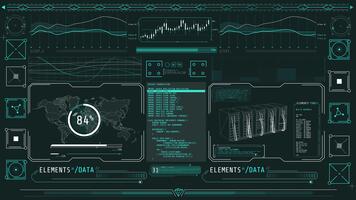 alta tecnología interfaz para trabajando con datos transferir y almacenamiento video