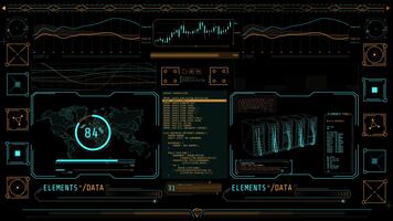 alta tecnología monitor para trabajando con datos transferir y almacenamiento video