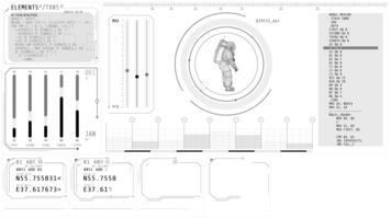 Animated interface displaying the processing of space research data video