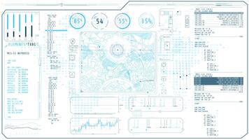 animado alta tecnología tablero con un mapa y programa codigos video