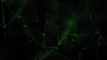 groen plexus tech achtergrond met gloeiend Verbinden lijnen en gegevens knooppunten. digitaal gegevens netwerk verbindingen concept. deze modern technologie animatie is vol hd en een naadloos lus. video