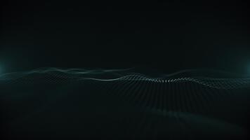 Stylish minimalist background with a gently rippling digital fractal light wave. This abstract technology concept background is full HD and a seamless loop. video