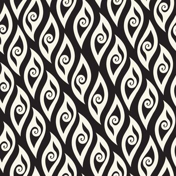 resumen orgánico sin costura modelo con elegante arremolinándose como una llama motivos dinámica decorativo antecedentes para moderno textiles y gráfico diseño proyectos vector