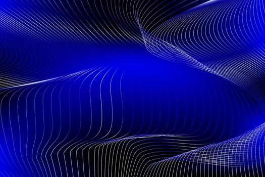 Abstract 3D Curved Line Background Deep Blue Tech Grid Pattern vector