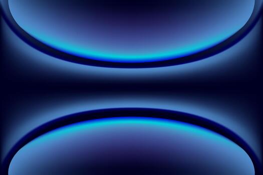 Horizontal Abstract Blue Gradient Background Symmetrical Cyber Glow Curves vector