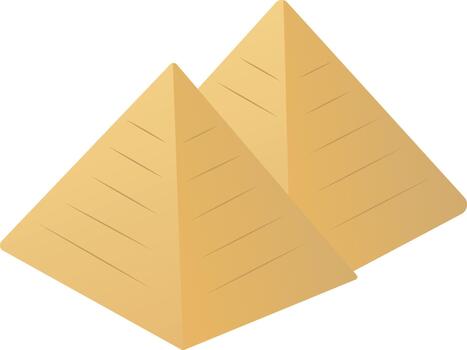 Two desert pyramids in perspective vector