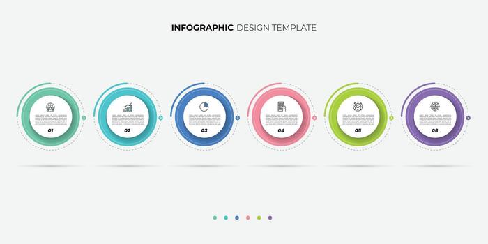 moderno infografía 6 6 paso cronograma viaje, calendario plano sencillo infografia diseño modelo. presentación grafico. negocio concepto con 6 6 opciones vector