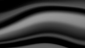 astratto ondulato nero tessuto struttura. liquido olografico sfondo. liscio seta tessuto superficie con increspature e pieghe su il fazzoletto di carta olografico pastello sfondo con 3d interpretazione nel senza soluzione di continuità loop video