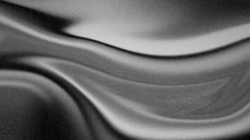 astratto ondulato nero tessuto struttura. liquido olografico sfondo. liscio seta tessuto superficie con increspature e pieghe su il fazzoletto di carta olografico pastello sfondo con 3d interpretazione video