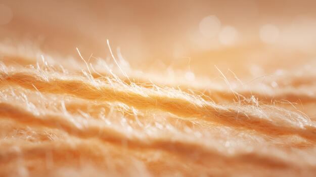 Close-up of soft and textured beige ropes, creating a warm and cozy atmosphere. photo