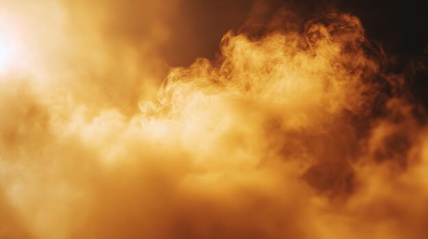 Golden wisps of smoke swirl in a captivating display, creating an ethereal and dynamic atmosphere. photo
