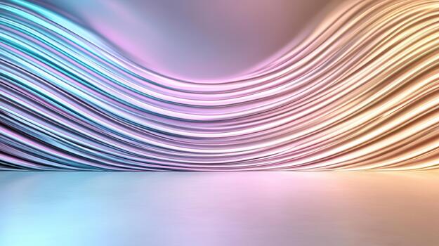 3d rendering of a colorful background with waves photo