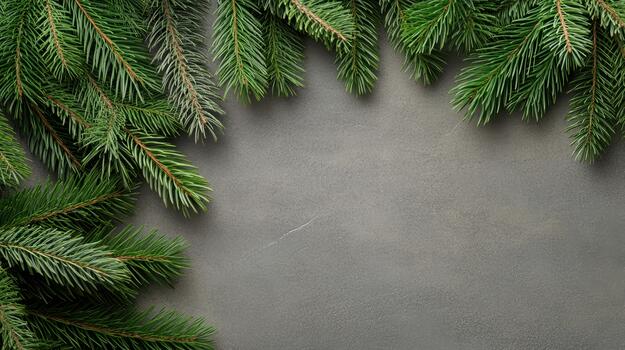 Navidad árbol ramas en un gris antecedentes foto