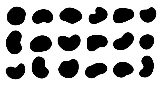 a set of black and white shapes that are arranged in a circle vector