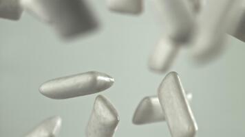 Floating white abstract objects video