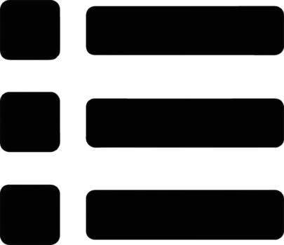 Three black square and rectangular buttons, simple, clean, modern graphic design vector