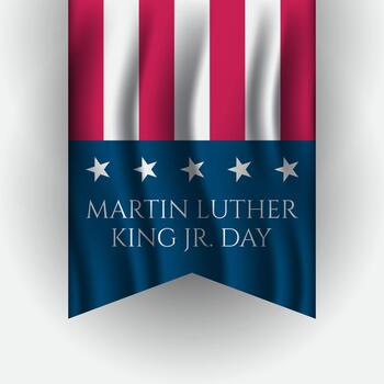 Design to celebrate MLK Day with flag on a white background vector