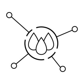 water drop ecology symbol line style icon illustration design, web and mobile vector