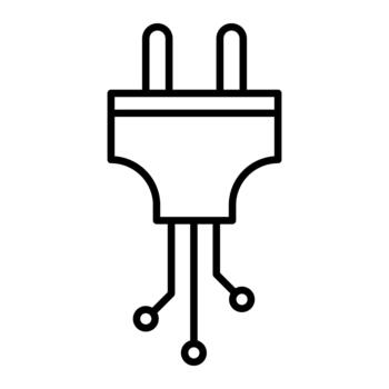 Electric plug web icon. Simple illustration of electric plug icon for web design isolated on white background vector