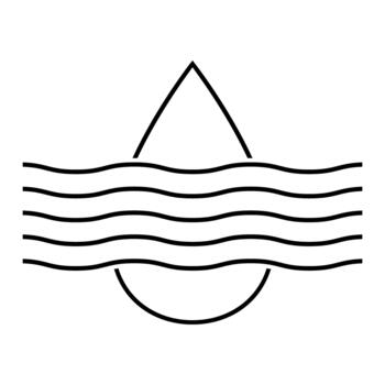 Water drop icon. Simple illustration of water drop icon for web vector