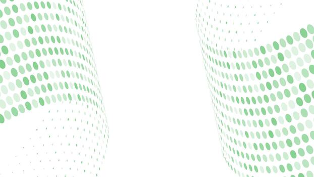 Abstract Green Halftone Dot Wave Background vector