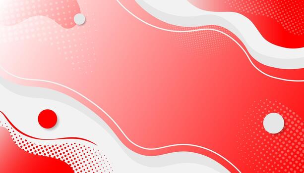 moderno resumen antecedentes con rojo y blanco fluido formas vector