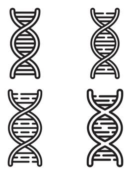 Detailed dna sequencing chip outline set with microfluidic channels and electrode patterns silhouette vector