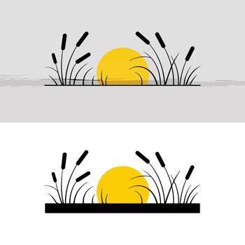 illustration of Easter eggs in grass with spring flowers, leaves, and abstract design pattern vector