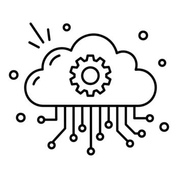 Cloud Computing Technology Icon Network Data Connection vector